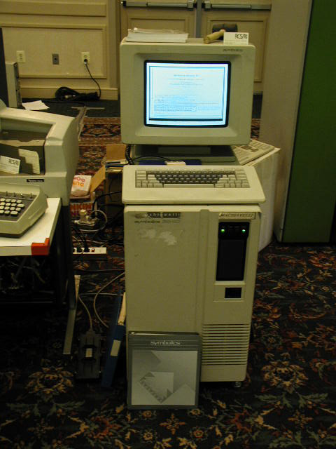 A Symbolics 3640 Lisp machine, a specialized AI workstation from the 1980s.